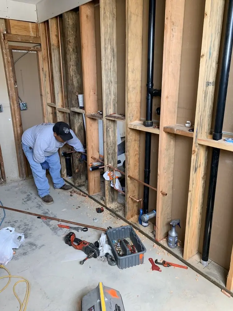 Commercial rough-in plumbing for Gas Line Repair in Broderick